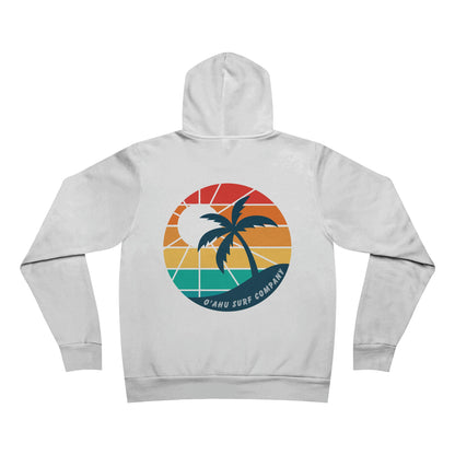 O'ahu Surf Company Island Hooded Sweatshirt . Logo on front. Tropical island rainbow colors on back.