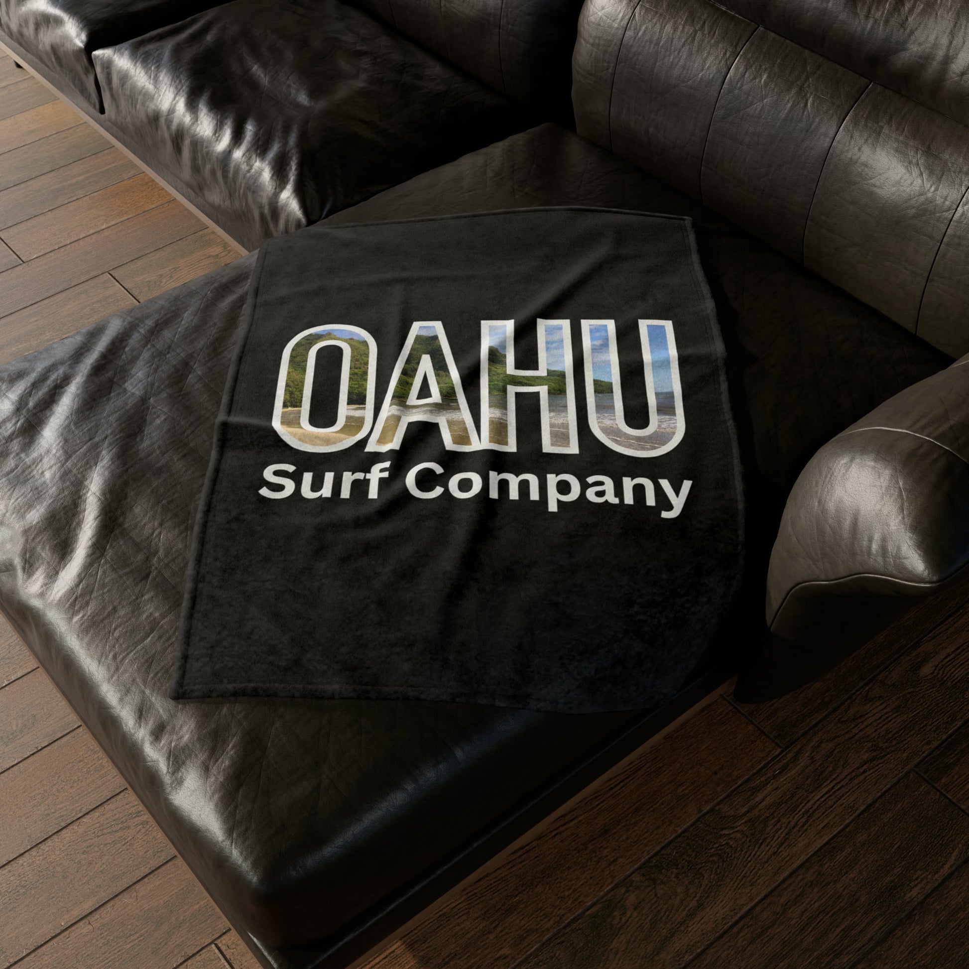 O'ahu Surf Company Island Image Throw Blanket. These Oahu Hawaii surf themed blankets are irresistibly cozy and soft.