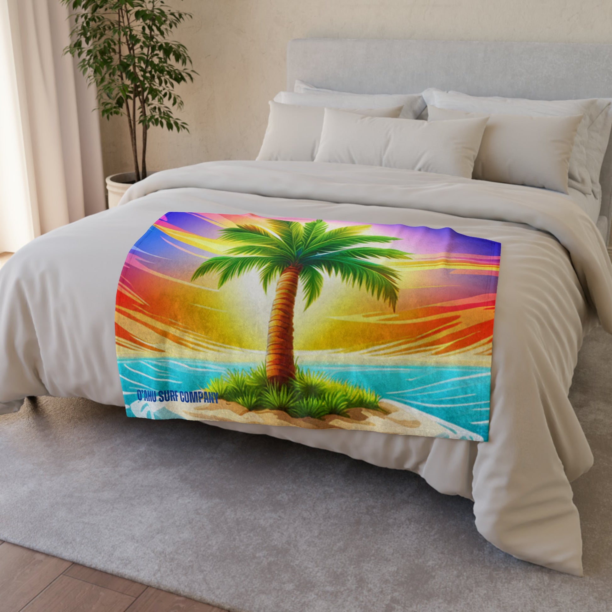 O'ahu Surf Company Island Palm Blanket - O'ahu Surf Company