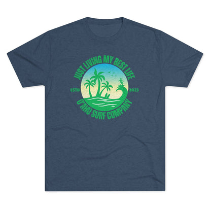 O'ahu Surf Company Living My Best Life Island T-shirt - O'ahu Surf Company