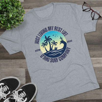 O'ahu Surf Company Living My Best Life Island T-shirt - O'ahu Surf Company