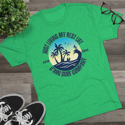 O'ahu Surf Company Living My Best Life Island T-shirt - O'ahu Surf Company