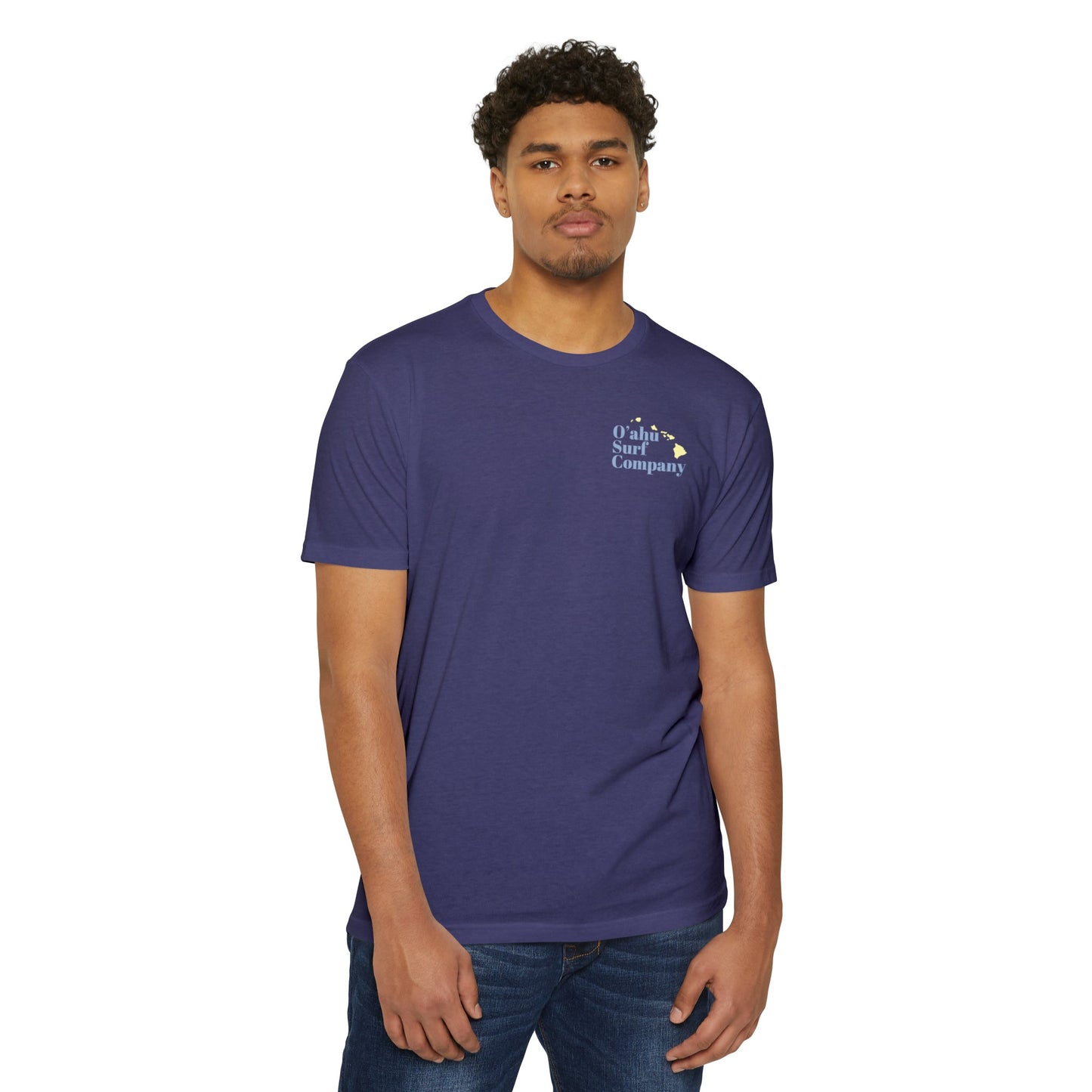 O'ahu Surf Company Living the HI Life Hawaiian Islands T-shirt. Oahu surf shirt featuring HI the Hawaii state initials.