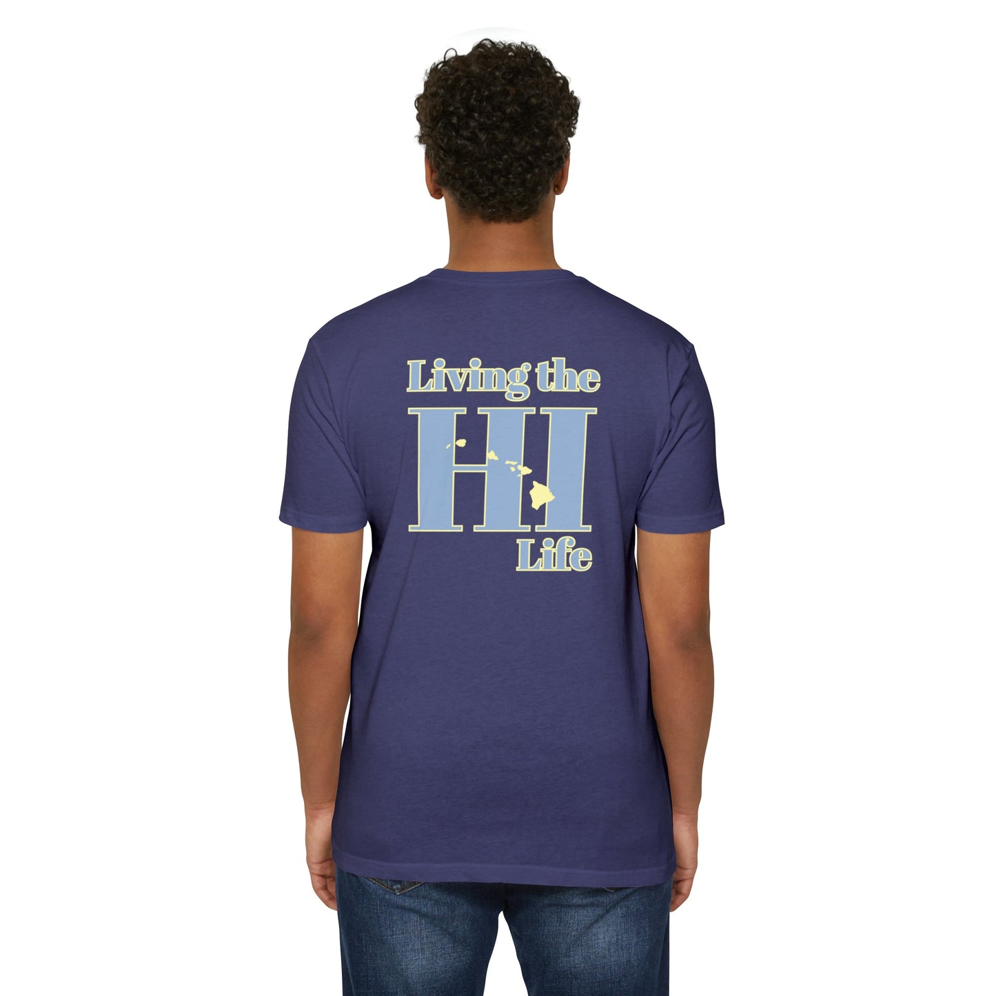 O'ahu Surf Company Living the HI Life Hawaiian Islands T-shirt. Oahu surf shirt featuring HI the Hawaii state initials.