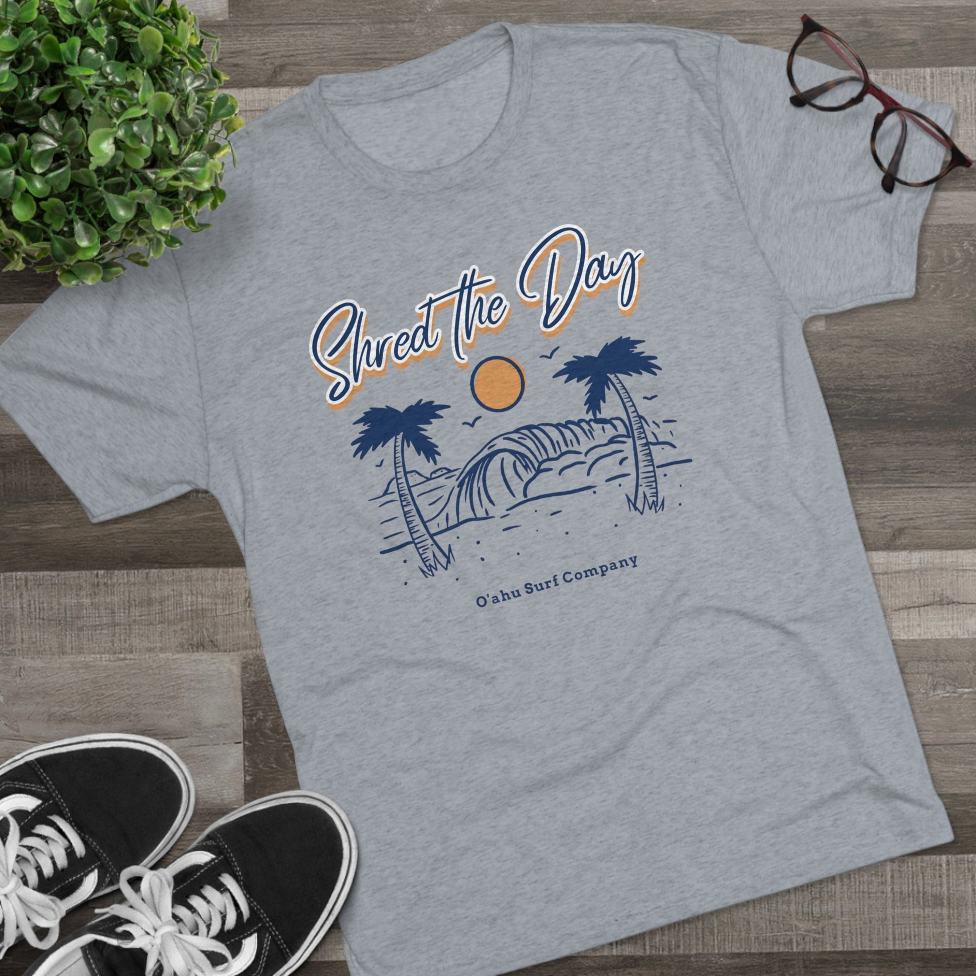 O'ahu Surf Company Shred the Day Hawaii Surf T-shirt - O'ahu Surf Company