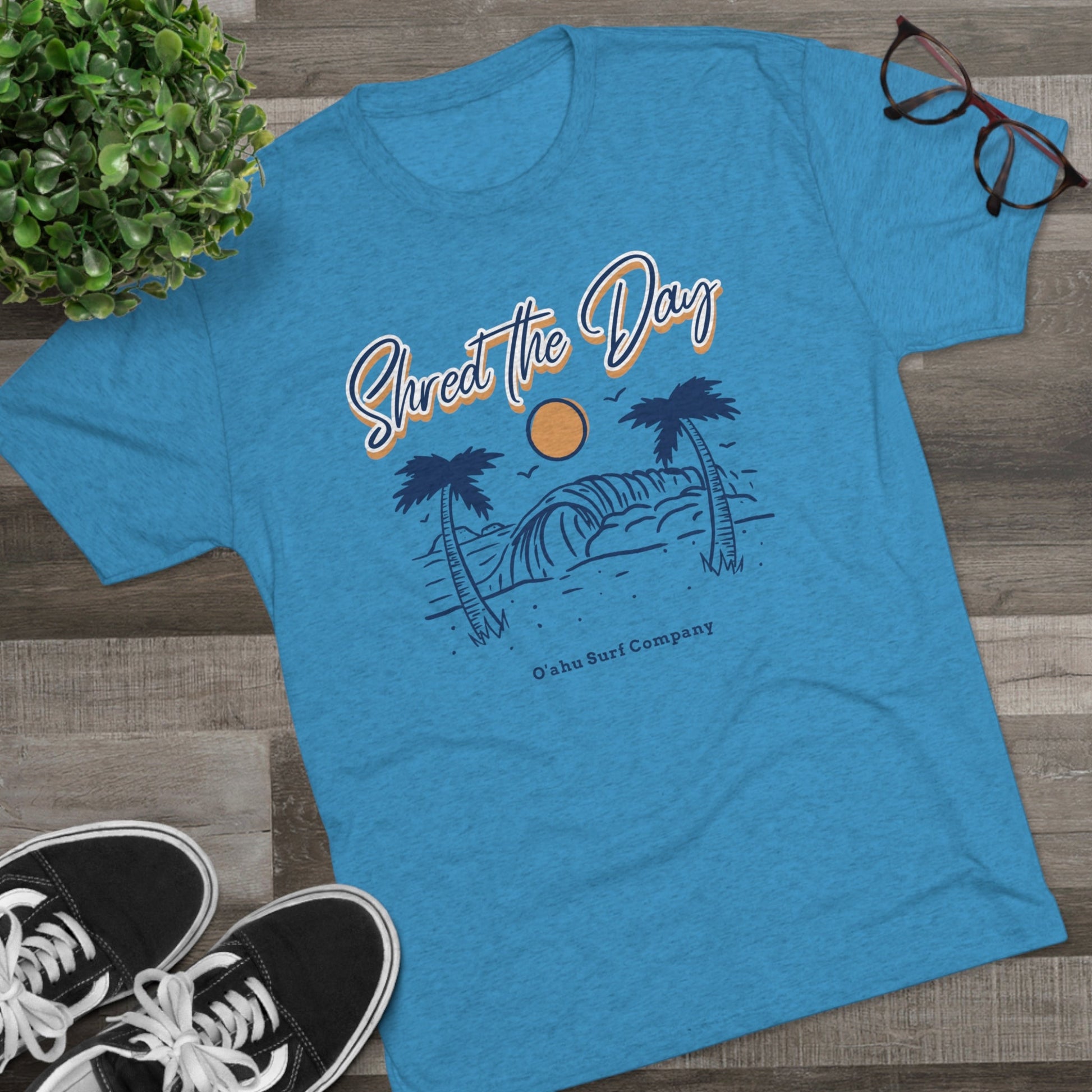 O'ahu Surf Company Shred the Day Hawaii Surf T-shirt - O'ahu Surf Company