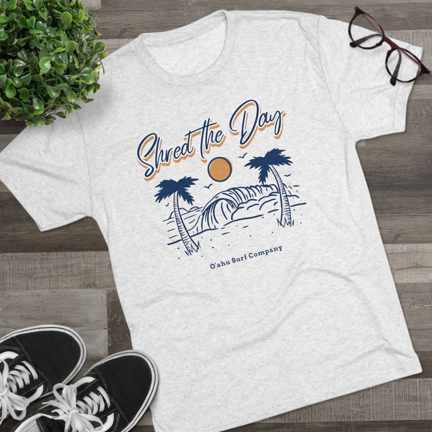 O'ahu Surf Company Shred the Day Hawaii Surf T-shirt - O'ahu Surf Company