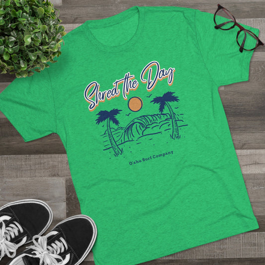 O'ahu Surf Company Shred the Day Hawaii Surf T-shirt - O'ahu Surf Company