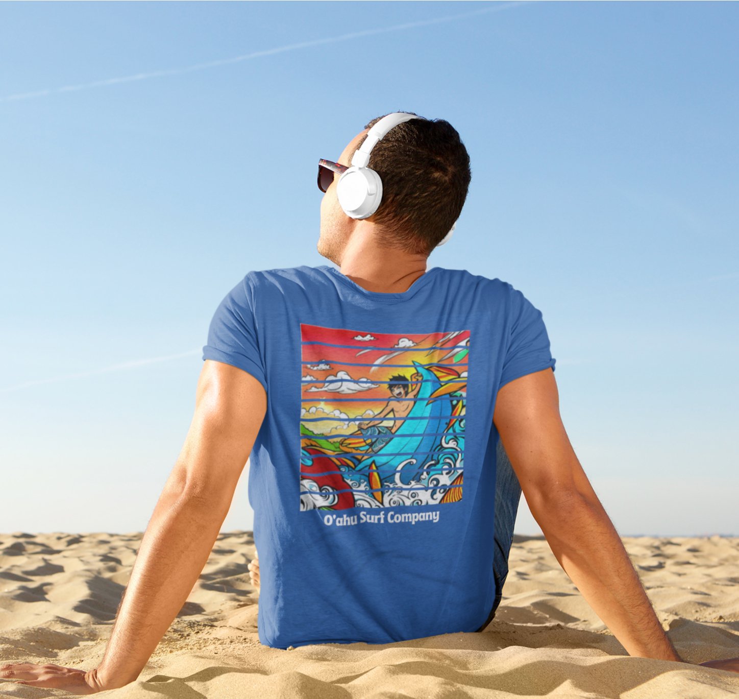 O'ahu Surf Company Shredding Waves Surfer T-shirt - O'ahu Surf Company