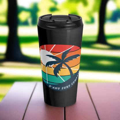 O'ahu Surf Company Stainless Steel Travel Mug - Black - O'ahu Surf Company