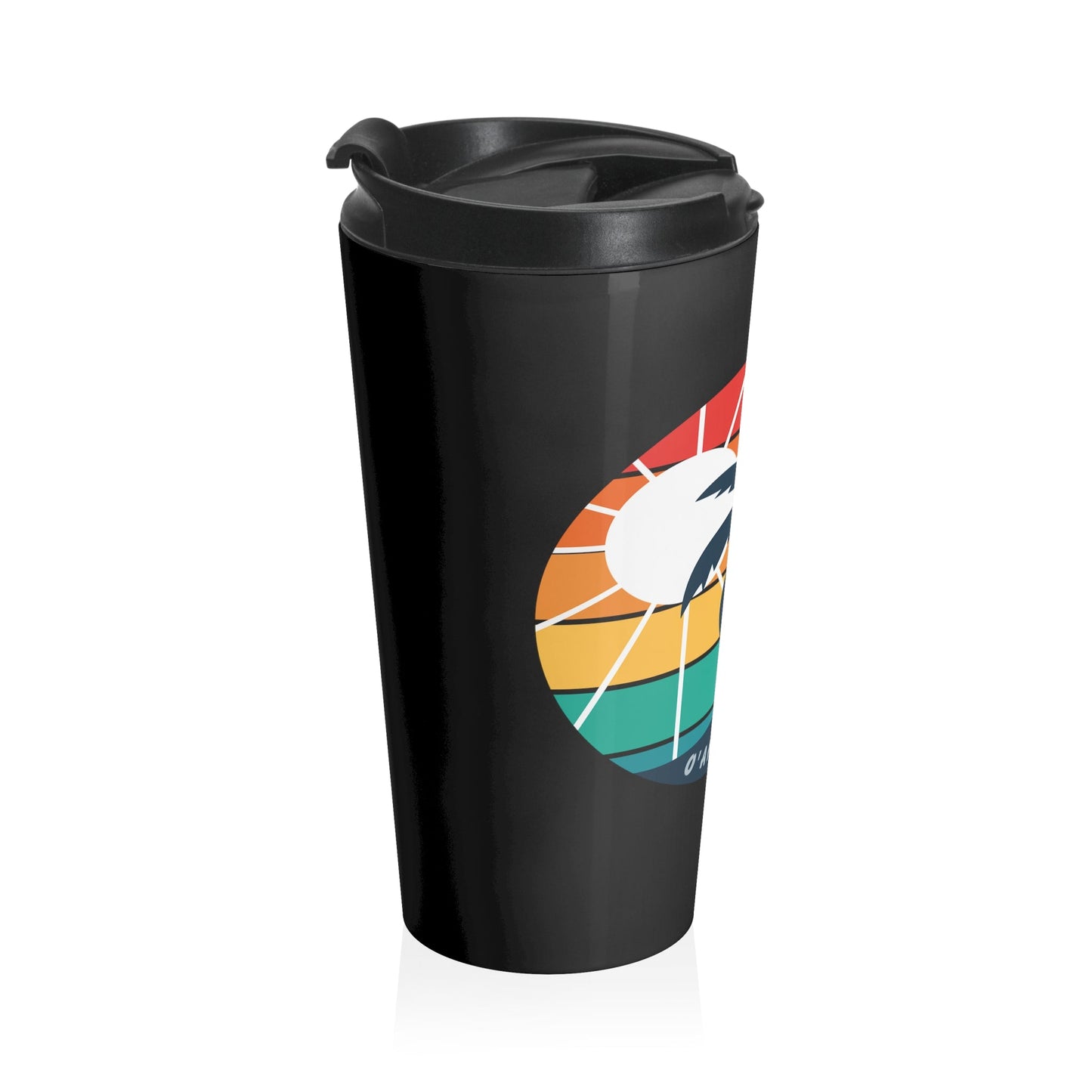 O'ahu Surf Company Stainless Steel Travel Mug - Black - O'ahu Surf Company