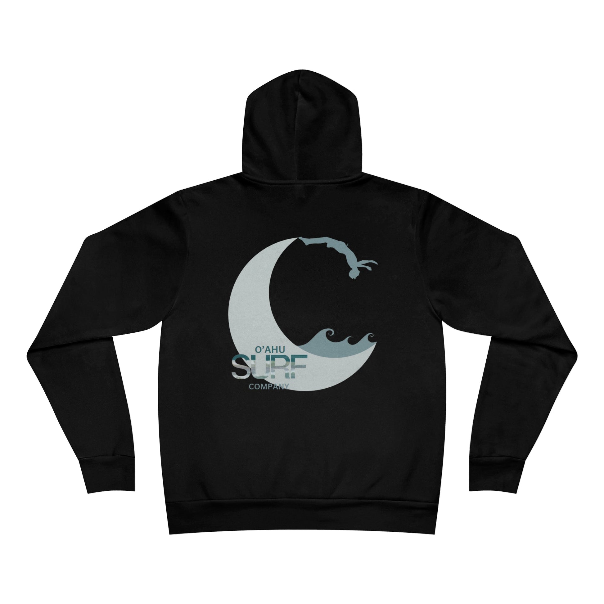 O'ahu Surf Company Surfer Backflip Cliff Dive Hoodie. Hawaii Surf Hoodie. Hawaii Surf Sweatshirt Black.