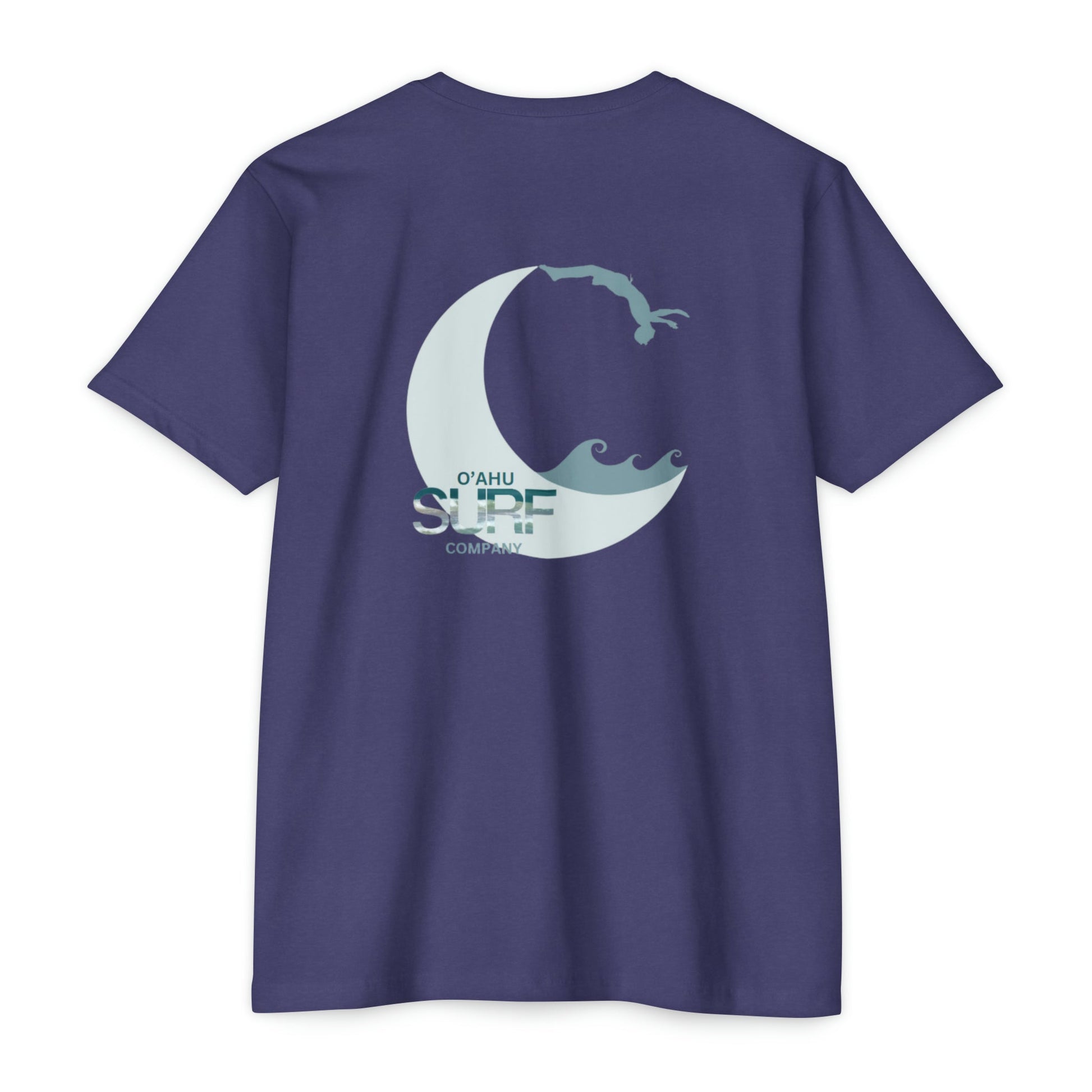 O'ahu Surf Company Surfer Backflip Cliff Diving T-shirt. Hawaii Surf T Shirts. Hawaii Surf Shirt CVC Storm.