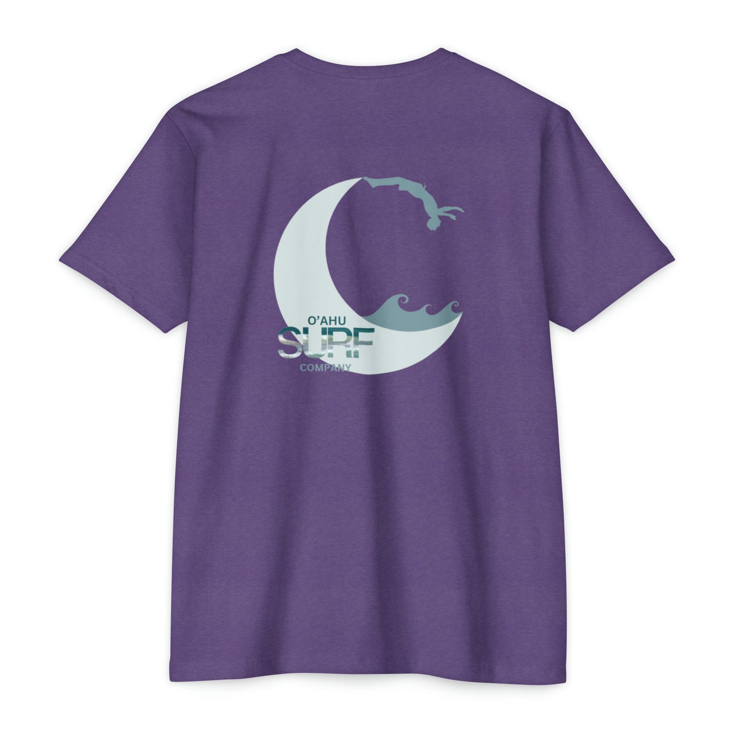 O'ahu Surf Company Surfer Backflip Cliff Diving T-shirt. Hawaii Surf T Shirts. Hawaii Surf Shirt CVC Purple Rush.