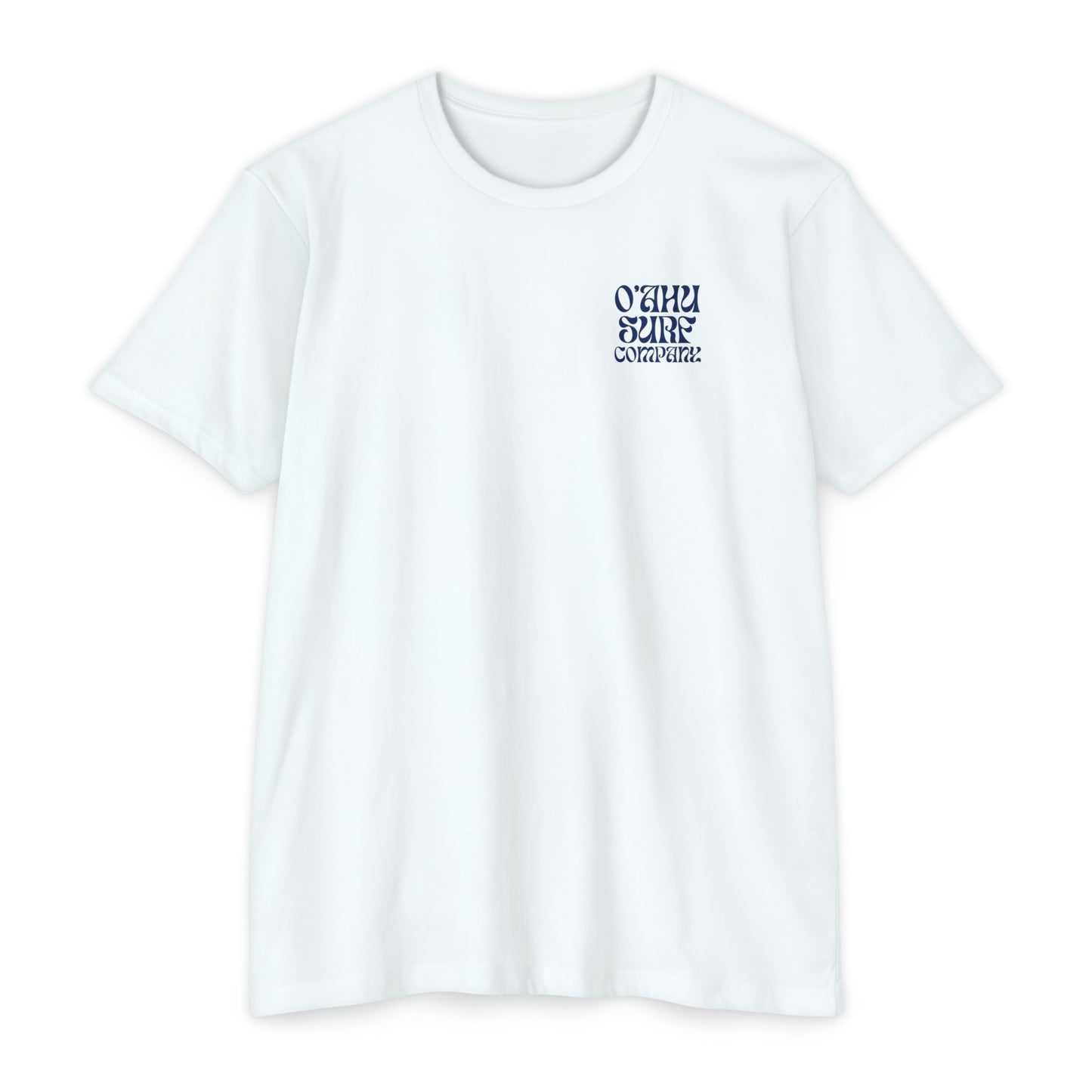 O'ahu Surf Company Surfer Backflip Cliff Diving T-shirt. Hawaii Surf T Shirts. Hawaii Surf Shirt CVC White.