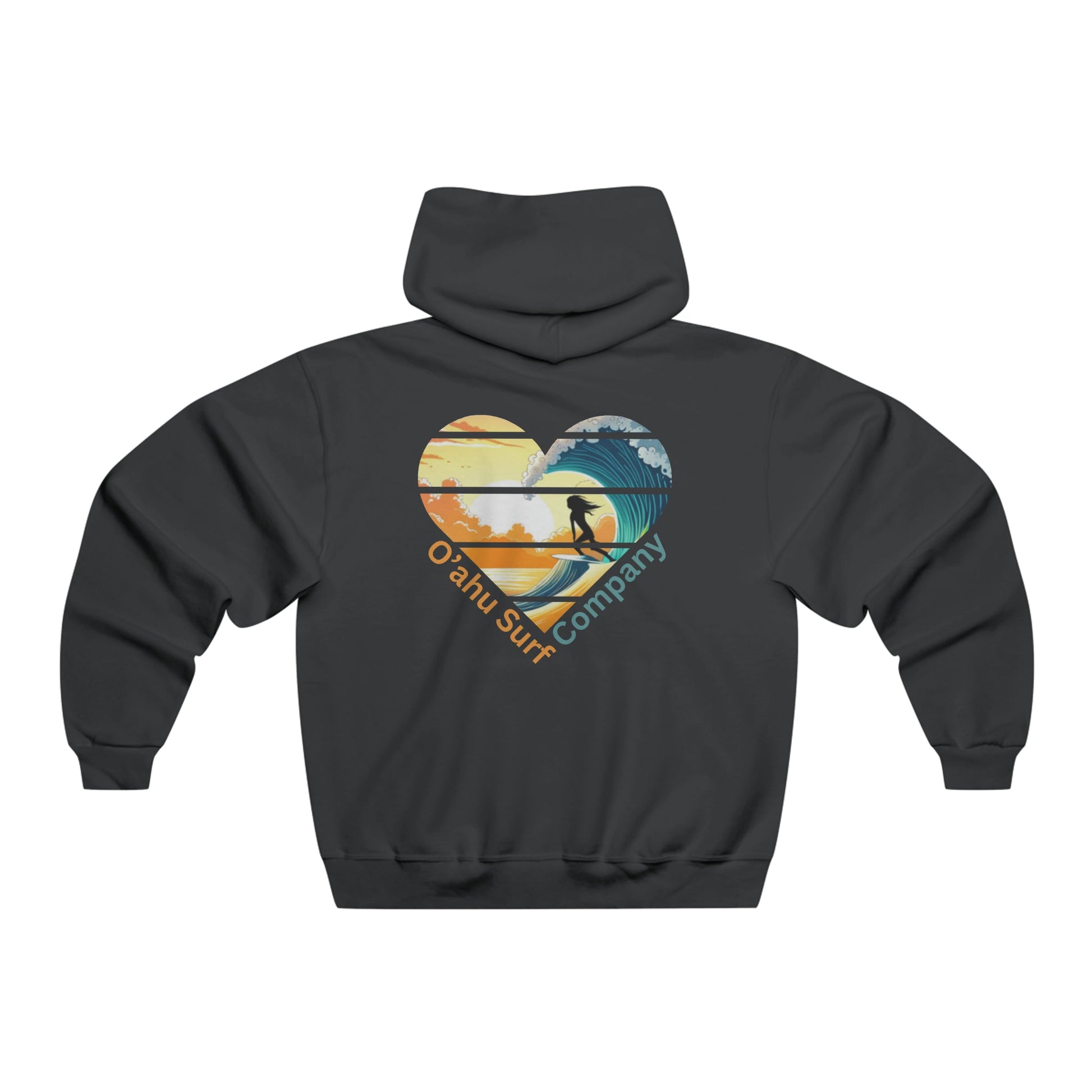 O'ahu Surf Company Surfer Girl Heart Hooded Sweatshirt - O'ahu Surf Company