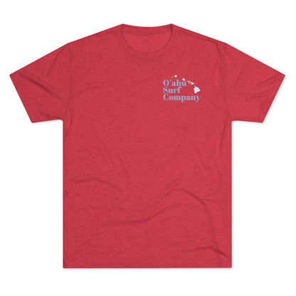 O'ahu Surf Company Surfer Girl Heart T-shirt - Tri-Blend Vintage Red