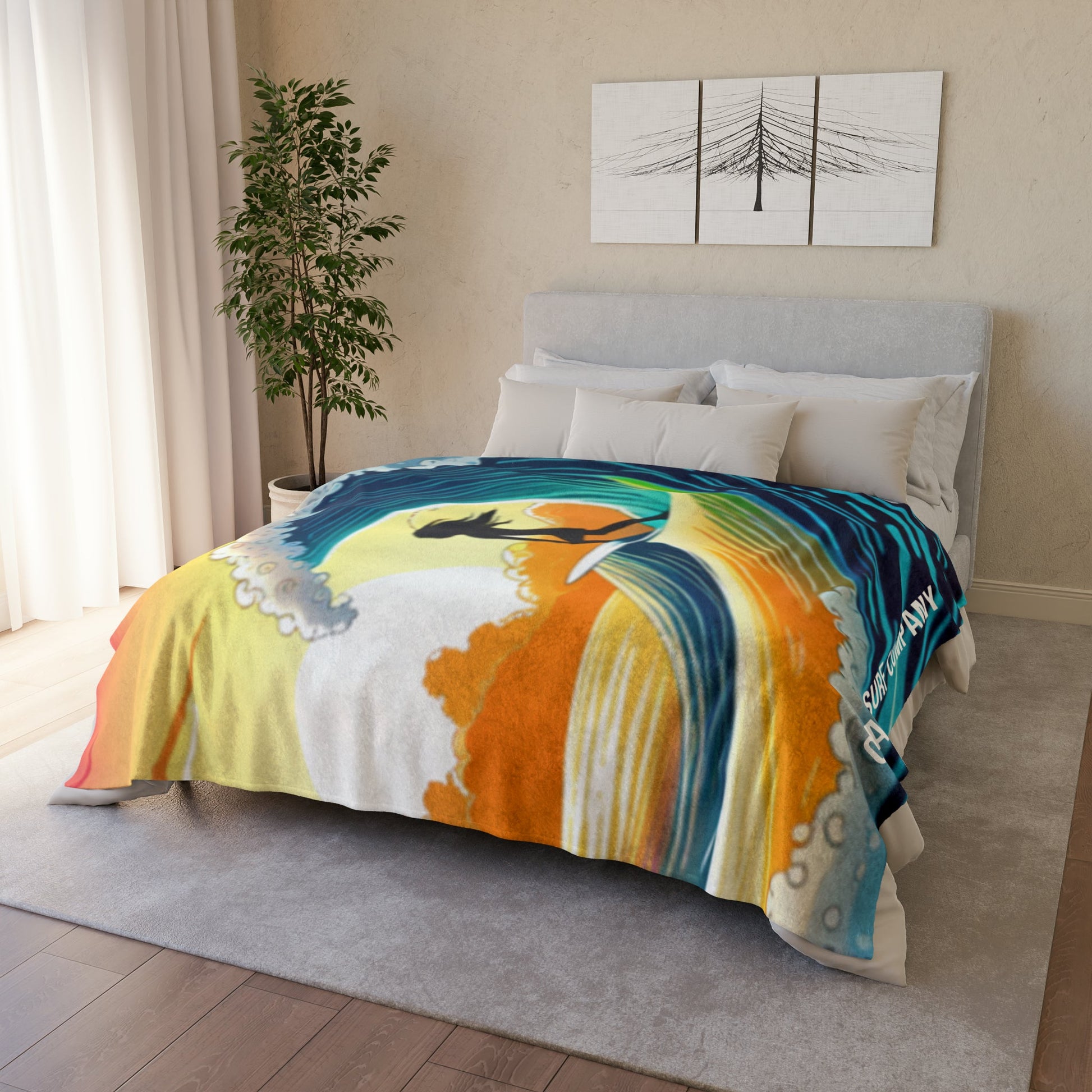 O'ahu Surf Company Surfer Girl Throw Blanket - O'ahu Surf Company