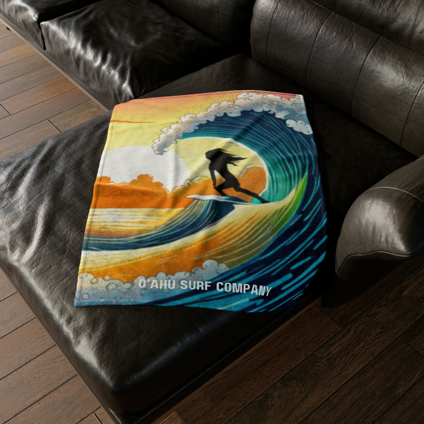 O'ahu Surf Company Surfer Girl Throw Blanket - O'ahu Surf Company