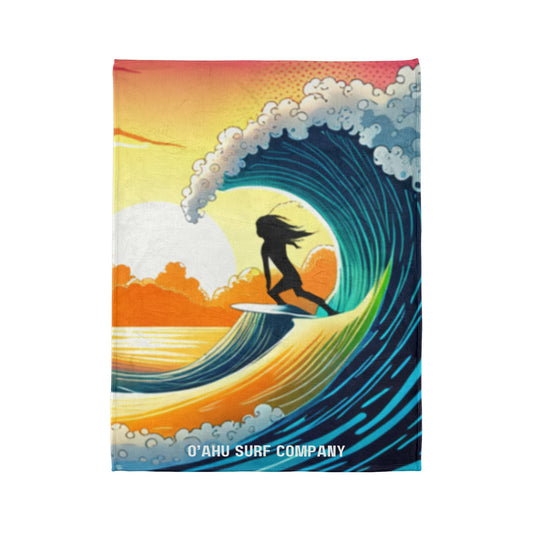 O'ahu Surf Company Surfer Girl Throw Blanket - O'ahu Surf Company