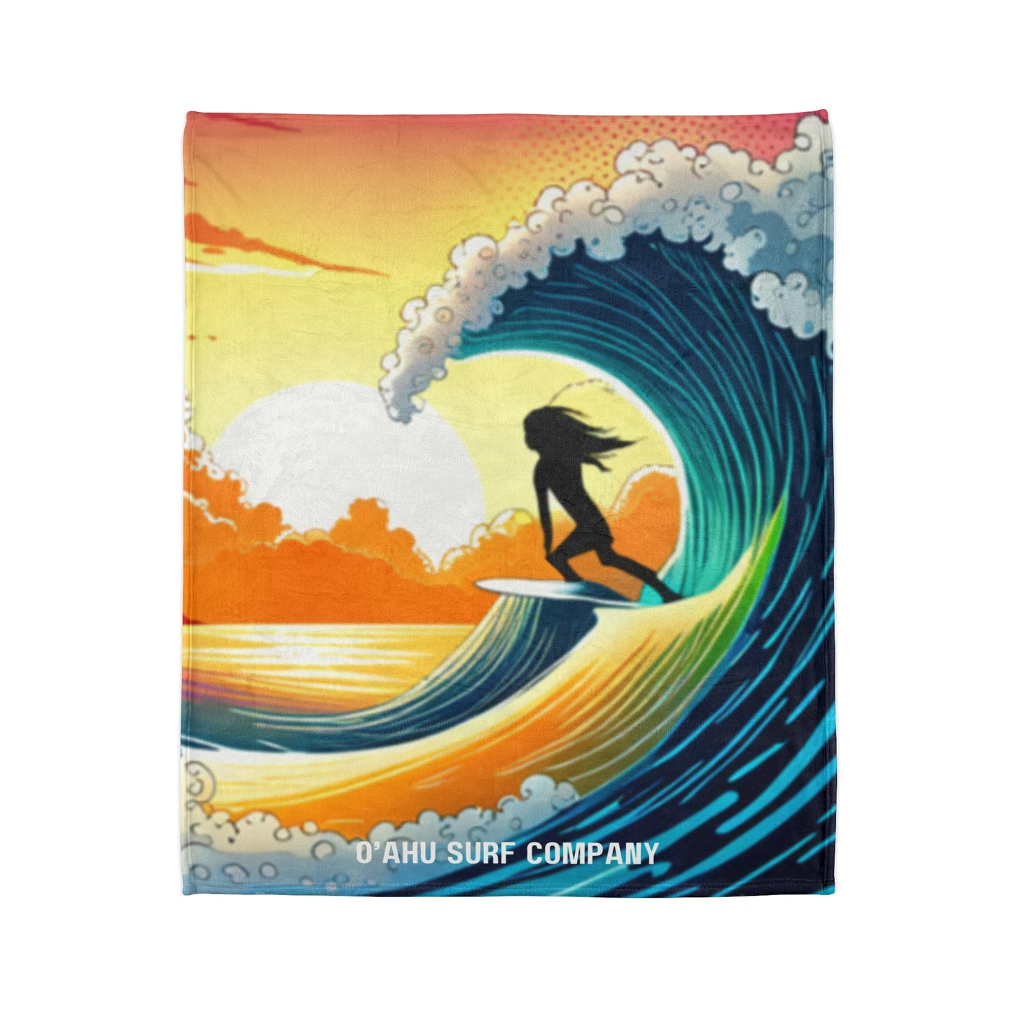 O'ahu Surf Company Surfer Girl Throw Blanket - O'ahu Surf Company