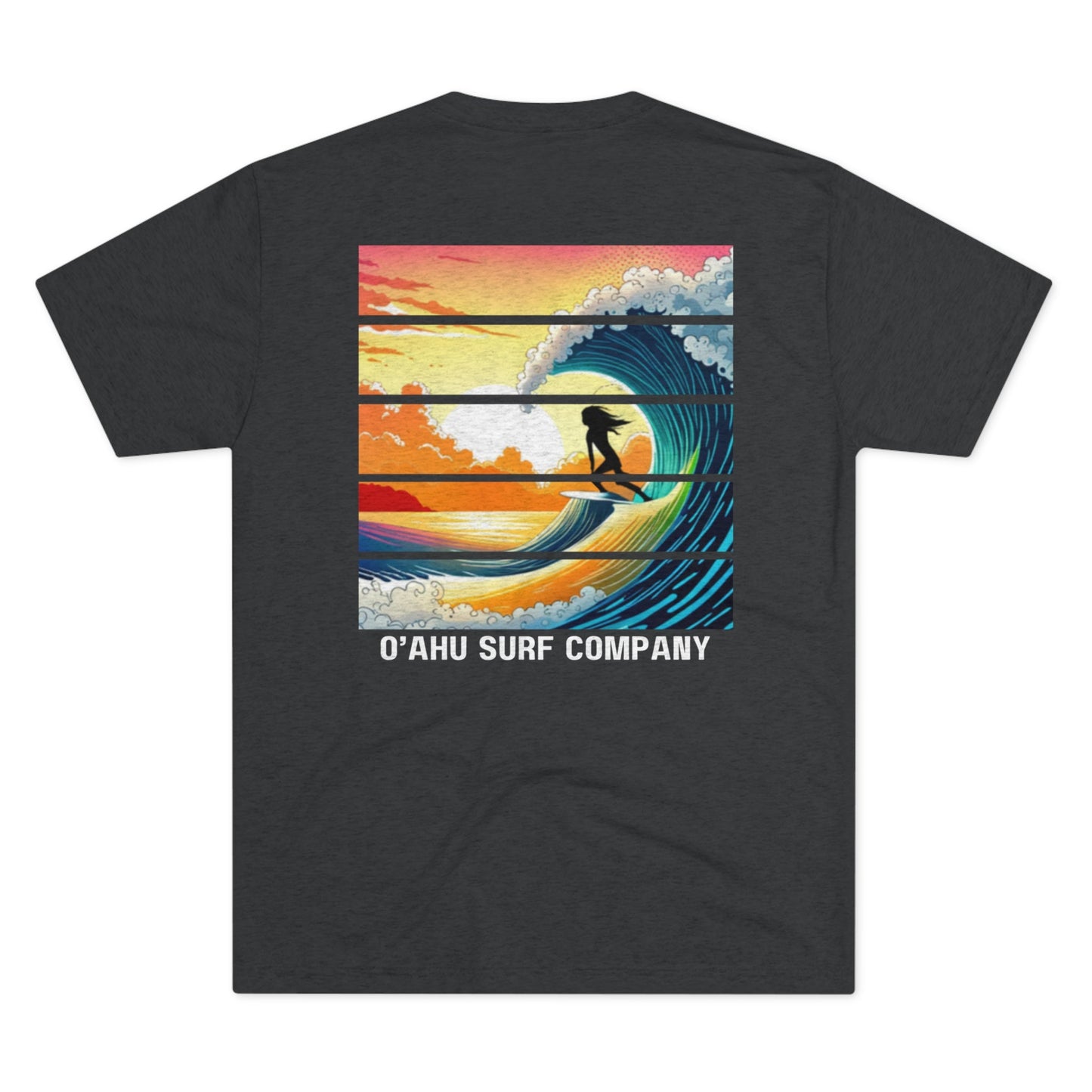 O'ahu Surf Company Surfer Girl Wave Riding T-shirt - O'ahu Surf Company