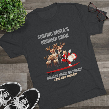 O'ahu Surf Company Surfing Santa's Reindeer Crew T-shirt - O'ahu Surf Company