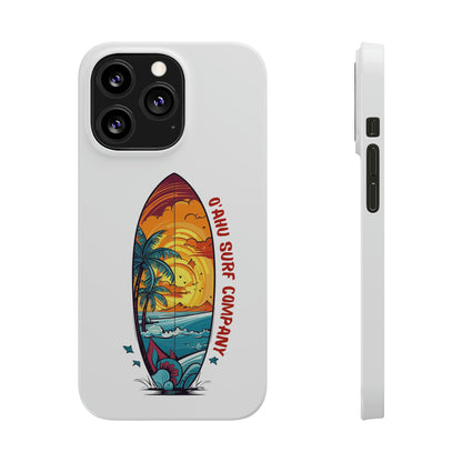 O'ahu Surf Company Tropical Surfboard iPhone Slim Case. Colorful Hawaii surfboard iphone case. iPhone 13 Pro