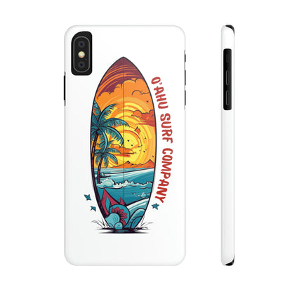 O'ahu Surf Company Tropical Surfboard iPhone Slim Case. Colorful Hawaii surfboard iphone case. iPhone XS MAX