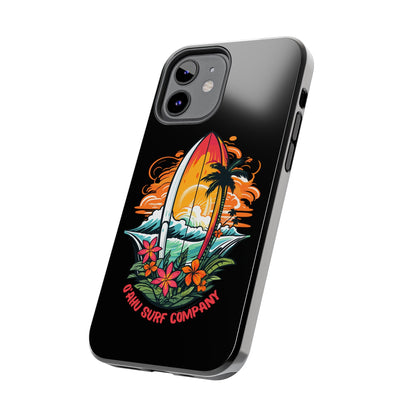 O'ahu Surf Company Tropical Surfboard iPhone Tough Case. Colorful Hawaii surfboard iphone case.