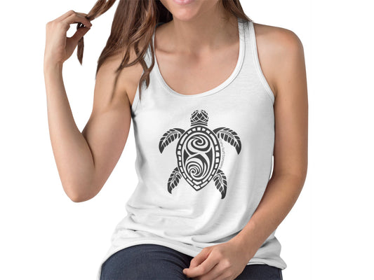 O'ahu Surf Company Turtle Flowy Racerback Women's Tank - O'ahu Surf Company