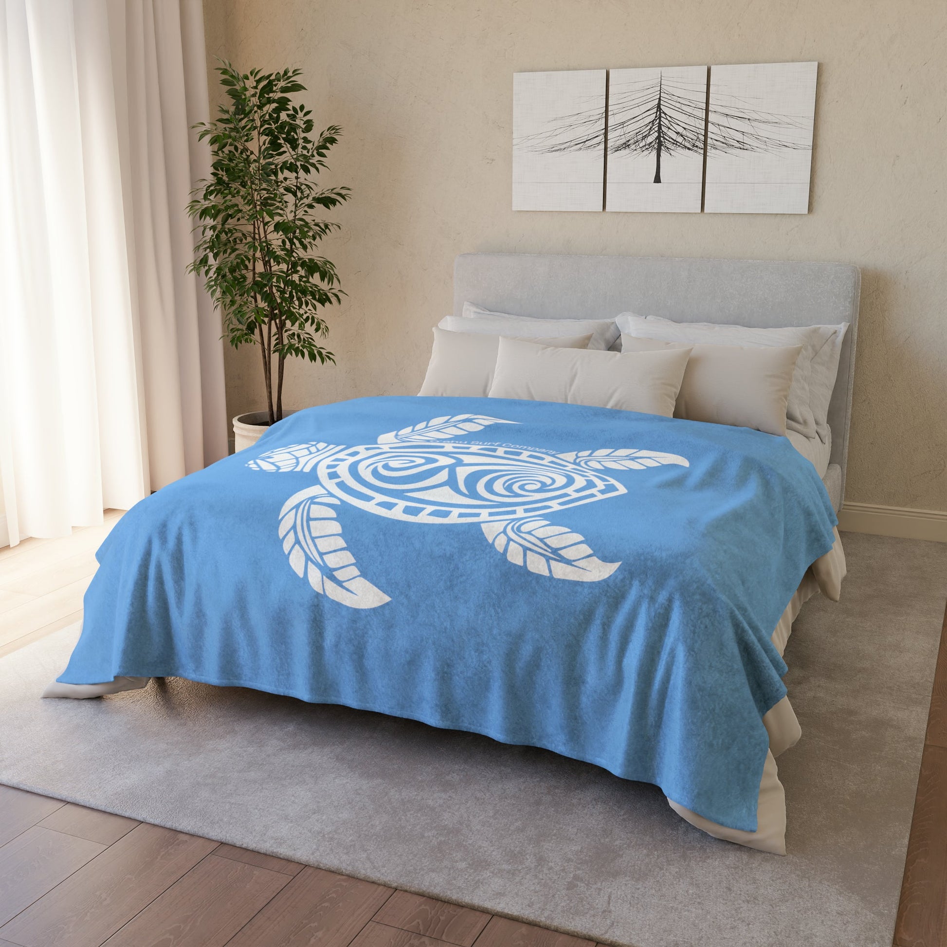 O'ahu Surf Company Turtle Throw Blanket - O'ahu Surf Company