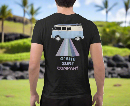 O'ahu Surf Company VW Bus Hawaii Islands T-shirt - Black Heather