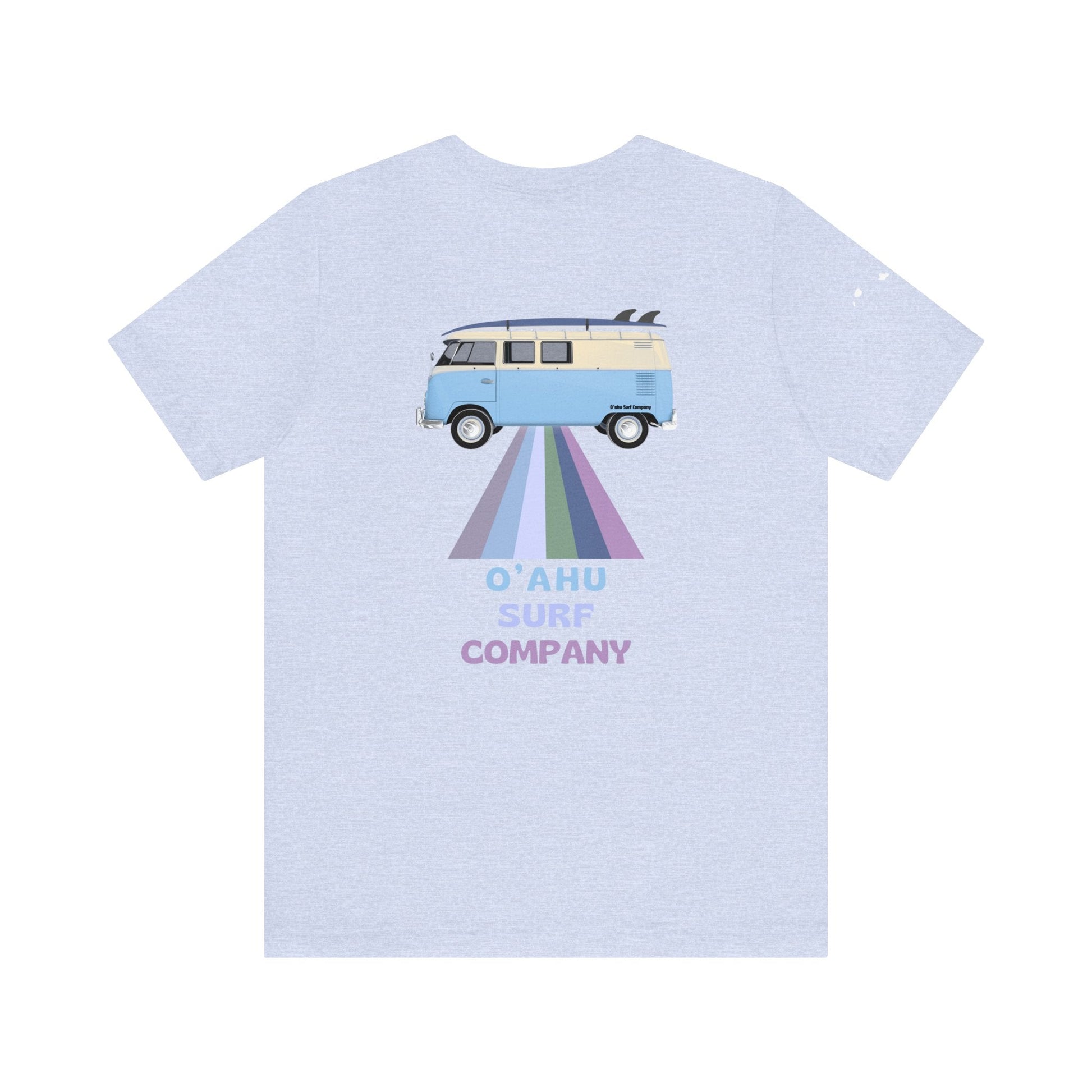 O'ahu Surf Company VW Bus Hawaii Islands T-shirt - Heather Prism Blue