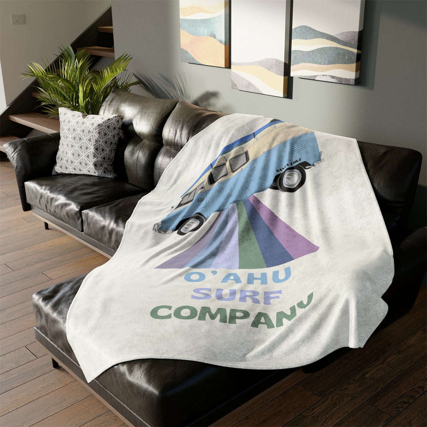 O'ahu Surf Company VW Bus Throw Blanket - O'ahu Surf Company