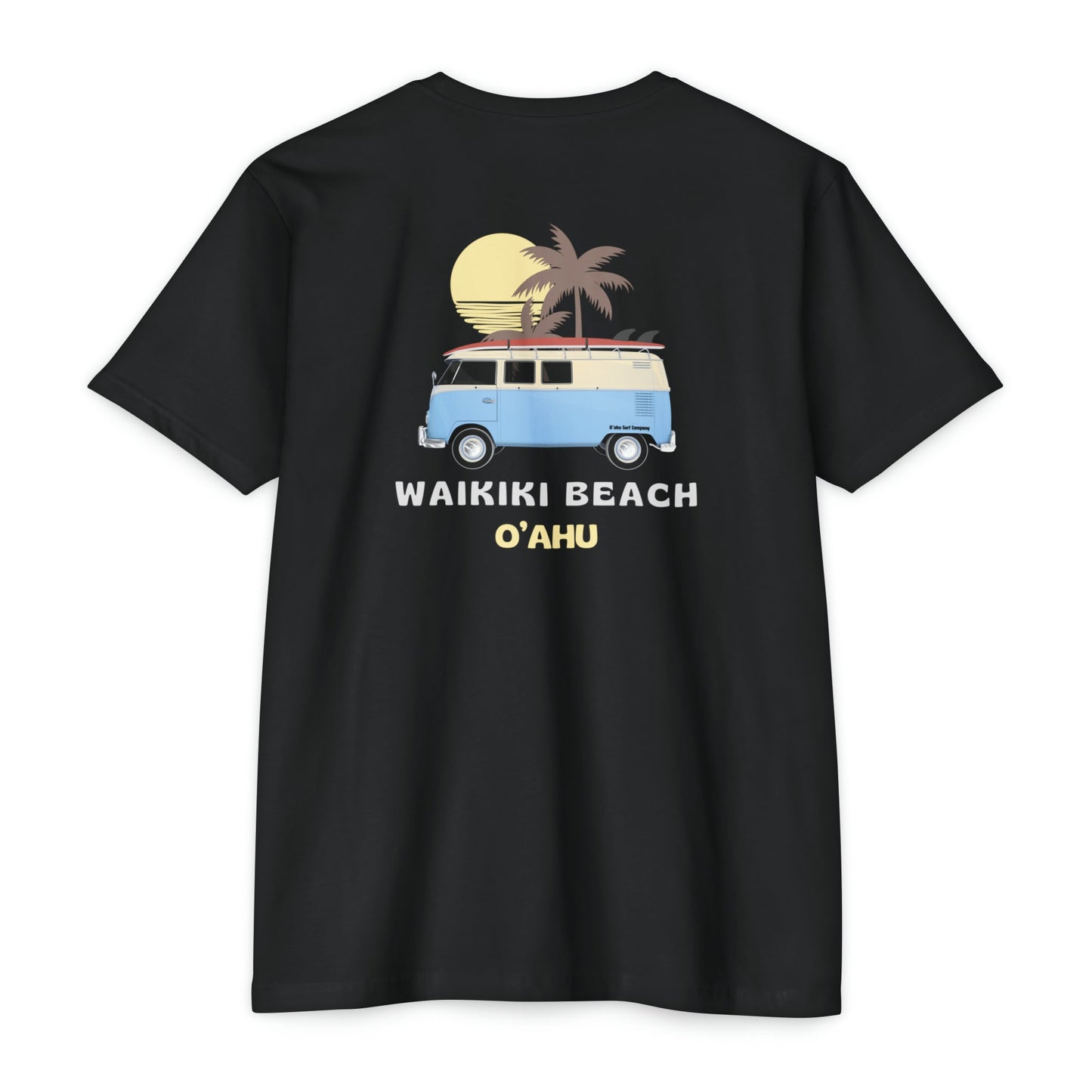 O'ahu Surf Company Waikiki Beach Hawaii VW Bus T-shirt - O'ahu Surf Company