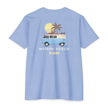 O'ahu Surf Company Waikiki Beach Hawaii VW Bus T-shirt - O'ahu Surf Company