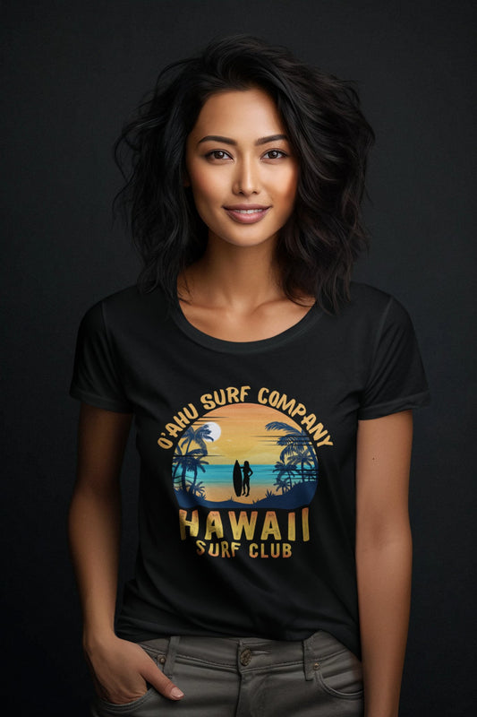 O'ahu Surf Company Women's Hawaii Surf Club T-Shirt - O'ahu Surf Company