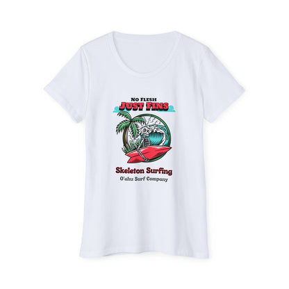 O'ahu Surf Company Women's Skeleton Surfing T-Shirt - O'ahu Surf Company