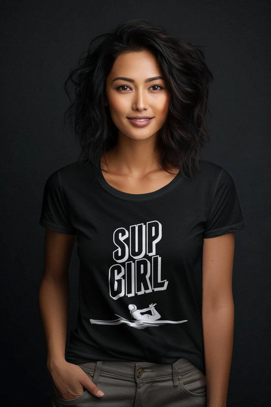 O'ahu Surf Company Women's SUP Girl Surfer T-Shirt - O'ahu Surf Company