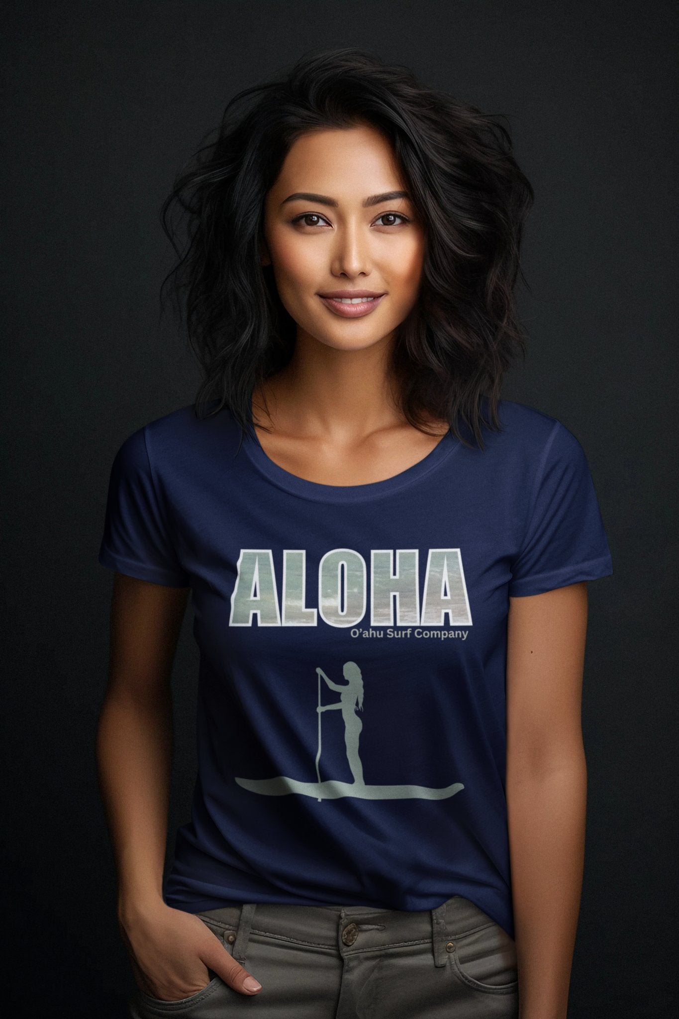 O'ahu Surf Company Women's SUP Surfer T-Shirt - O'ahu Surf Company