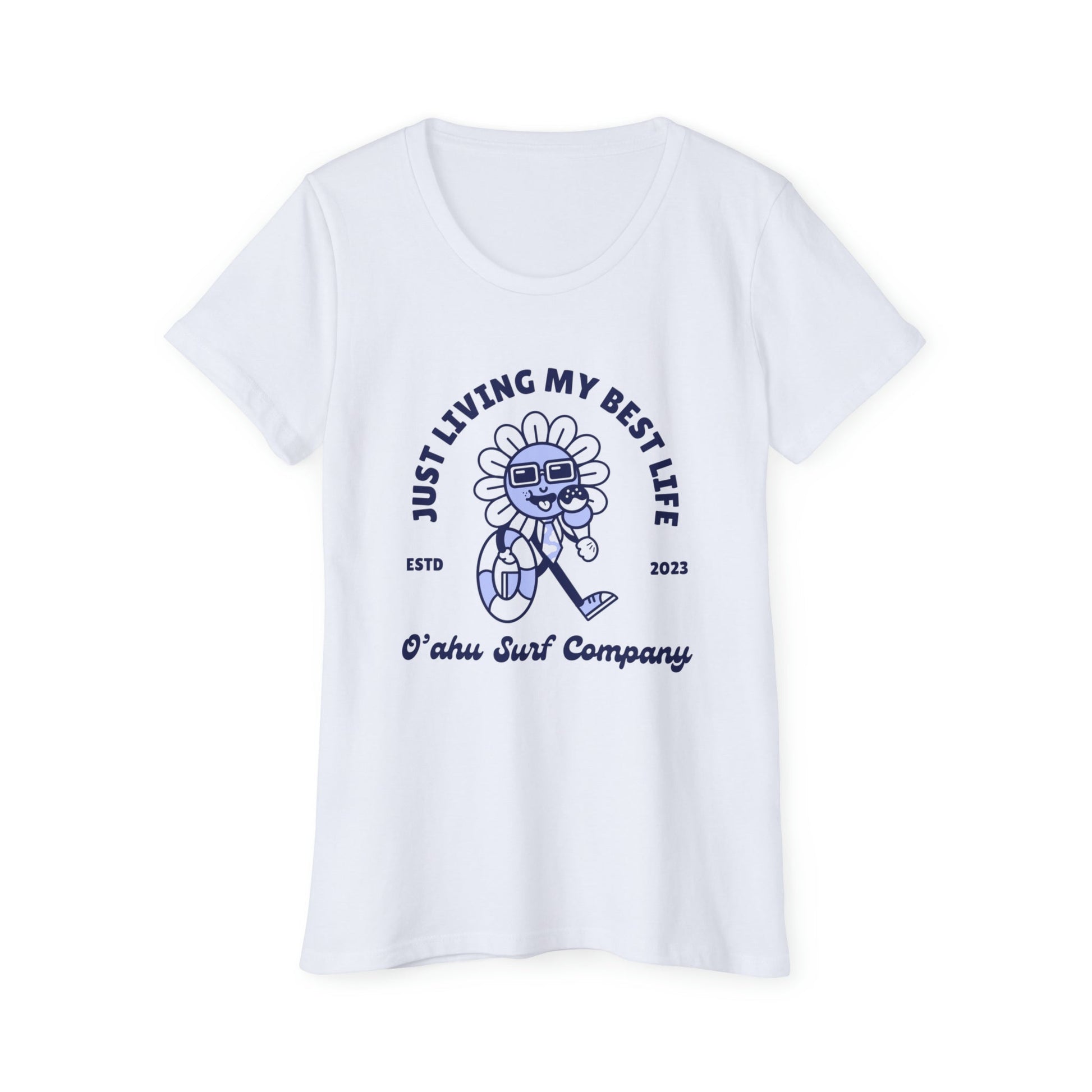 Women's Living My Best Life Ice Cream T-Shirt - O'ahu Surf Company