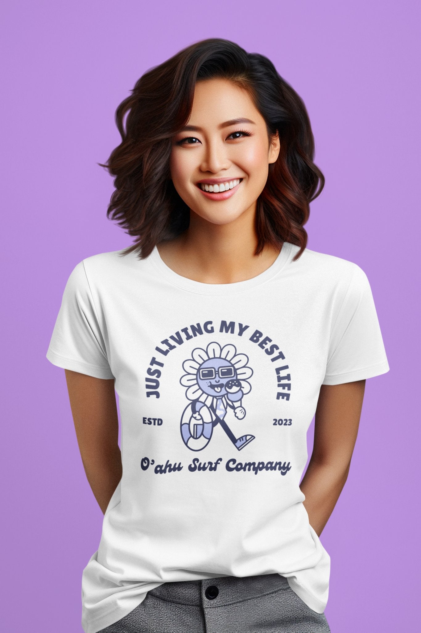 Women's Living My Best Life Ice Cream T-Shirt - O'ahu Surf Company